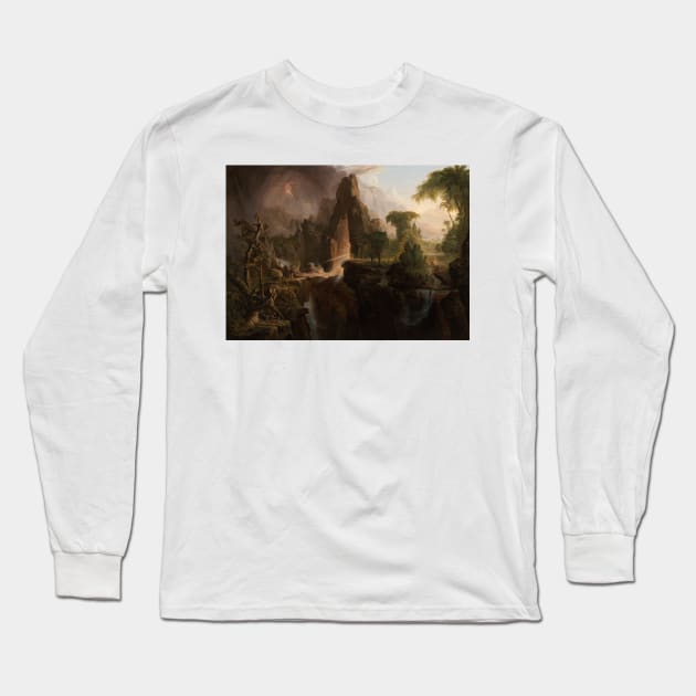 Expulsion from the Garden of Eden by Thomas Cole Long Sleeve T-Shirt by Classic Art Stall